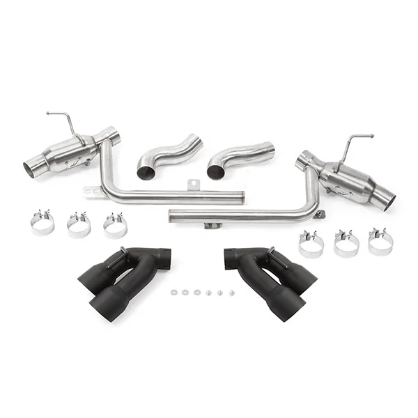 Quad Tip Pro Axle-Back Exhaust, Black, fits Chevrolet Camaro SS 2016-2024
