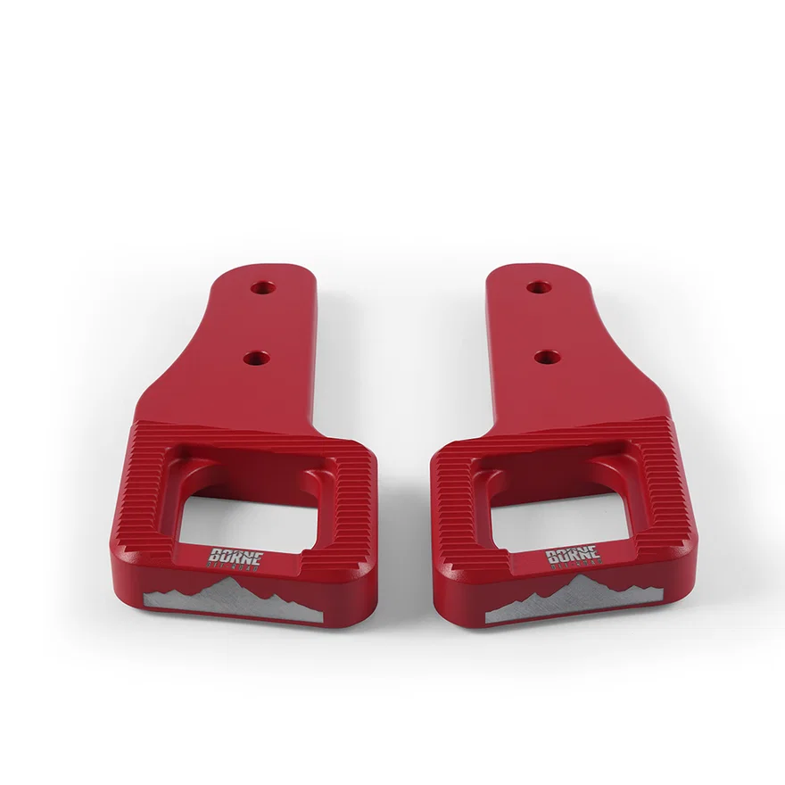 Front Lower Borne Off-Road BNTH-F150-17RD Billet Tow Hooks, Red, fits Ford F-150 Raptor 2017+