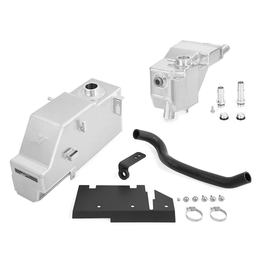 Aluminum Degas Tank Kit, Natural, fits Ford 6.7L Powerstroke 2011-2019