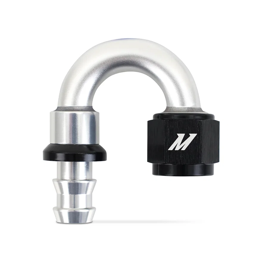 Push-Lock Fitting, -8AN, 180-Degree