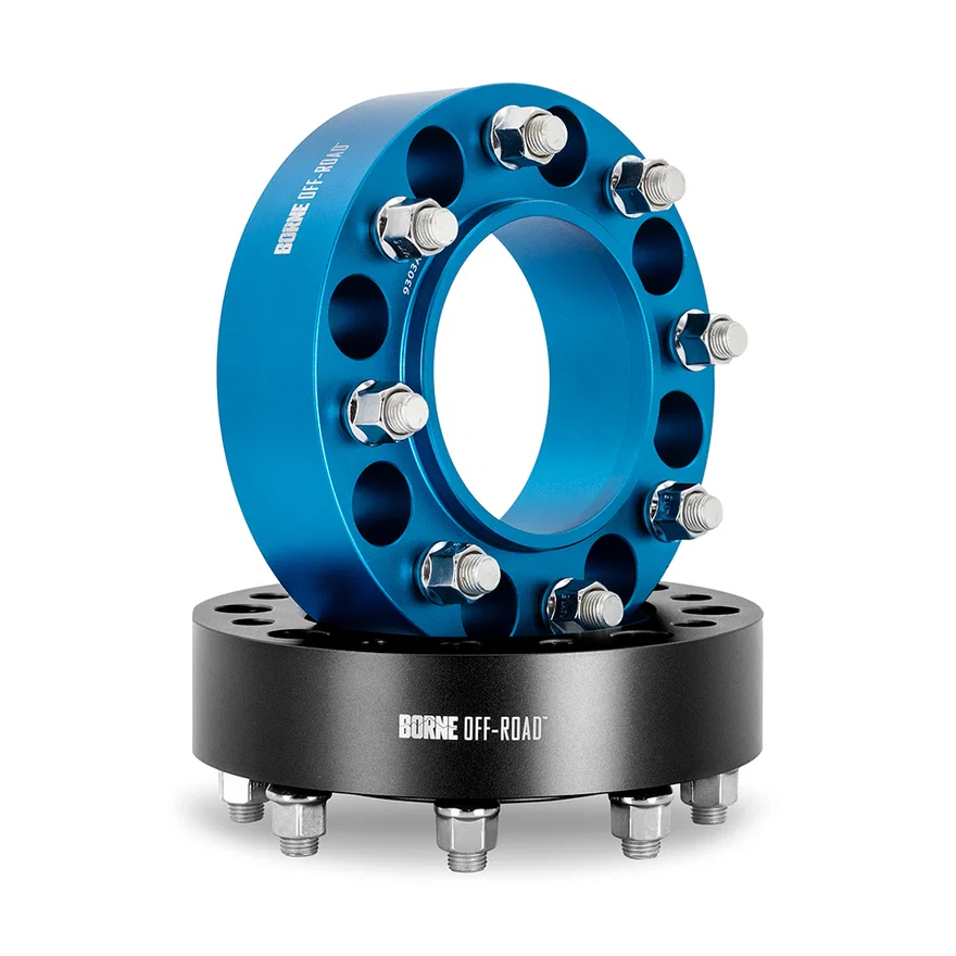 Borne Off-Road BNWS-006-500BK Wheel Spacers, Black, 8X165.1, 121.3mm Center Bore, M14 X 1.5, 2.00in for Ram