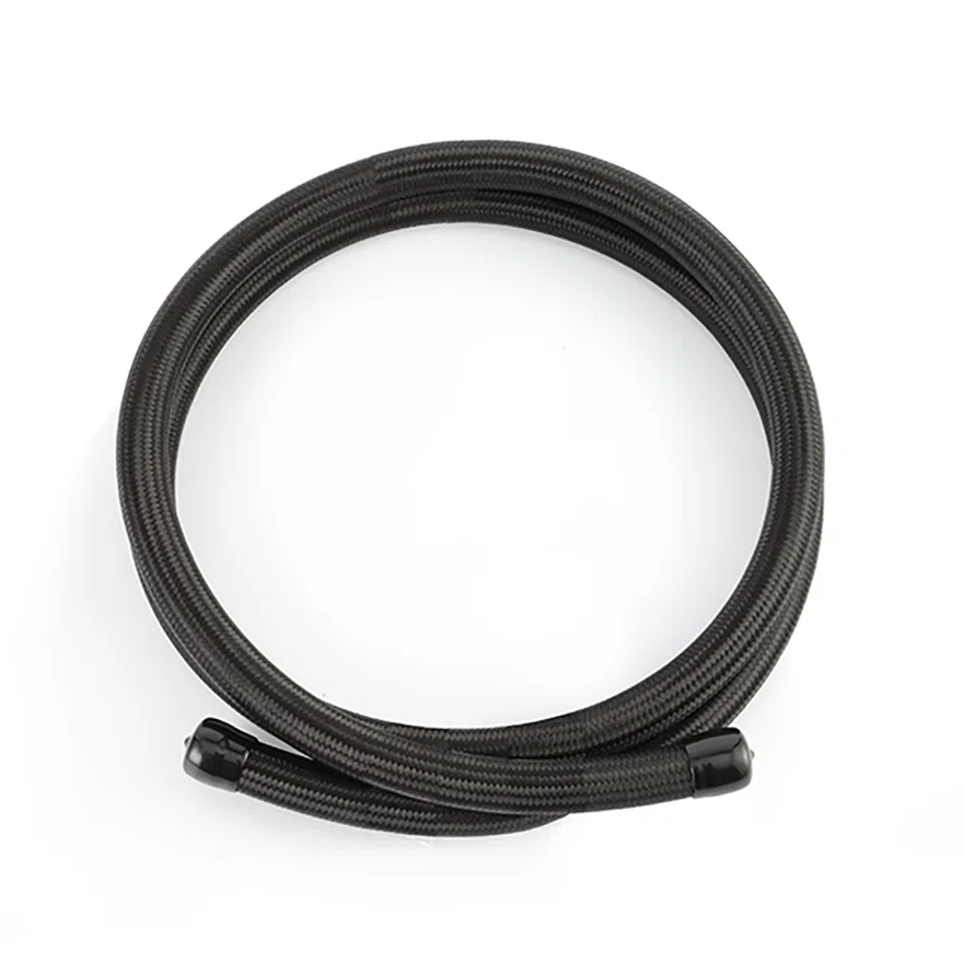6AN Braided Line, Black Nylon, 6 ft