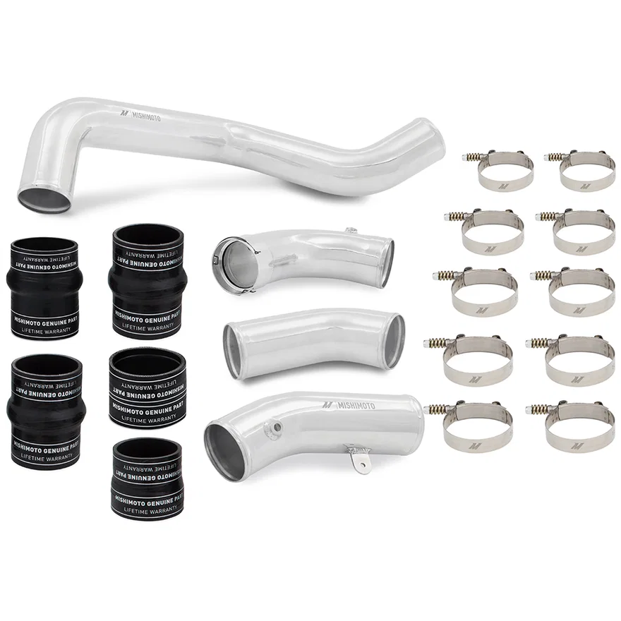 Intercooler Pipe Kit, Polished, fits Chevrolet/GMC 6.6L Duramax 2017-2019