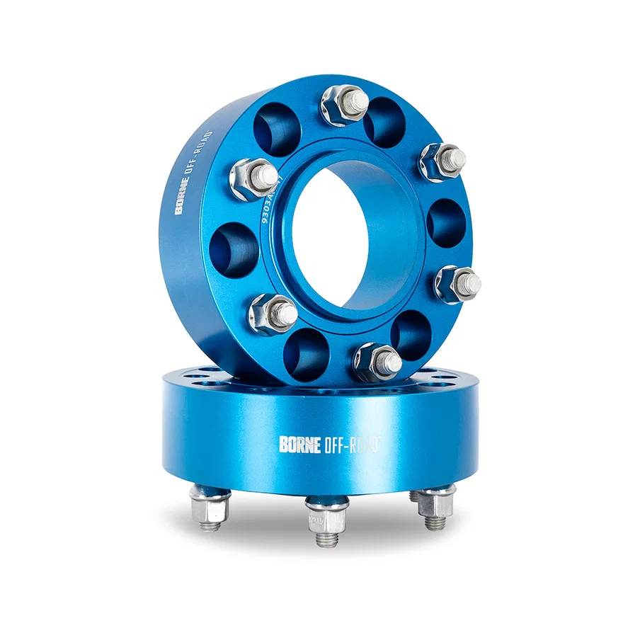 Borne Off-Road BNWS-001-500BL Wheel Spacers, Blue, 6X139.7, 93.1mm Center Bore, M12 X 1.5, 2.00in for Ford
