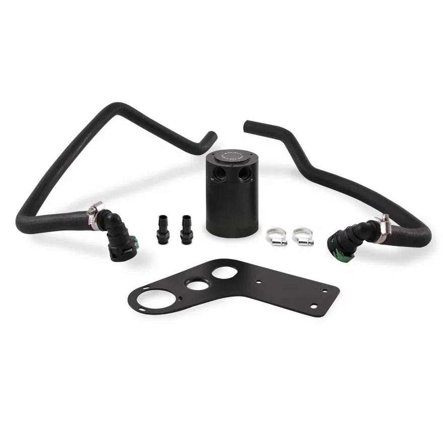 Ford Mustang GT Baffled Oil Catch Can, PCV Side, 2015-2017