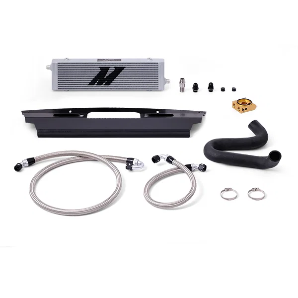 Oil Cooler Kit, Silver, Thermostatic, fits Ford Mustang GT 2015-2017