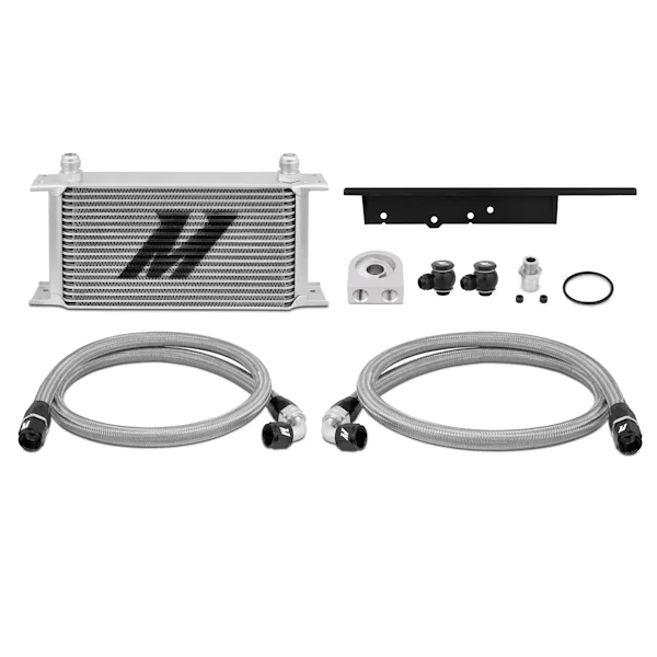 Oil Cooler Kit, Silver, fits Nissan 350Z 2003-09 / Infiniti G35 Coupe 2003-07