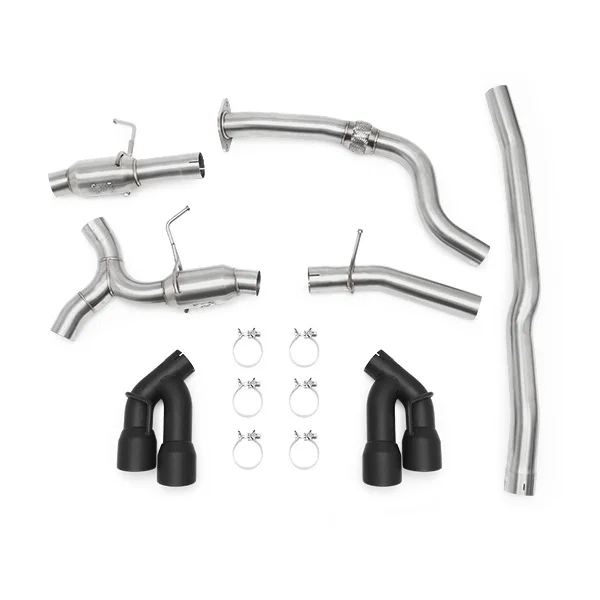 Quad Tip Pro Cat-Back Exhaust, Black, fits Chevrolet Camaro 2.0T 2016-2024