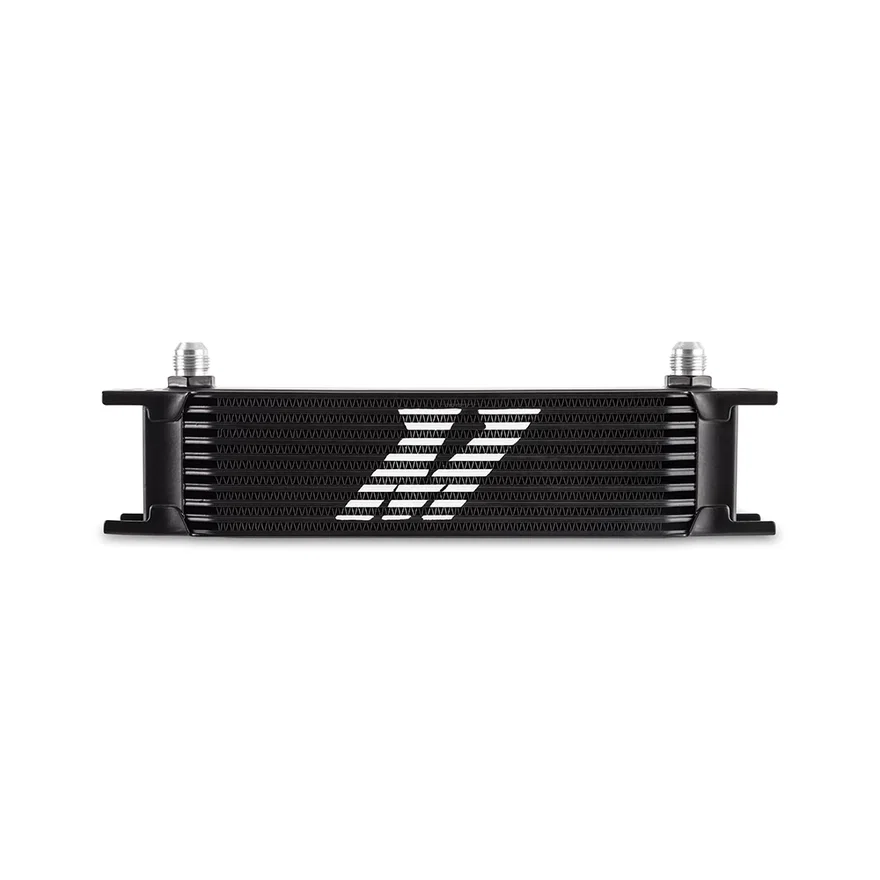 Universal Oil Cooler, 10-Row, Black, -8AN