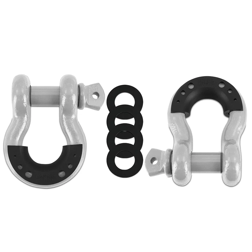 Borne Off-Road BNDR-GR 3/4 in Steel D-Ring Shackle Set, Gray, 2 Pieces