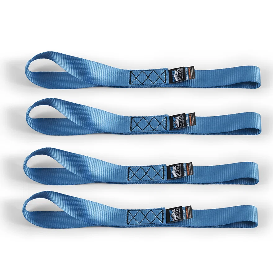 Borne Off-Road BNRTC-SLP-4BK Soft Loop Tie-Down Straps, Blue