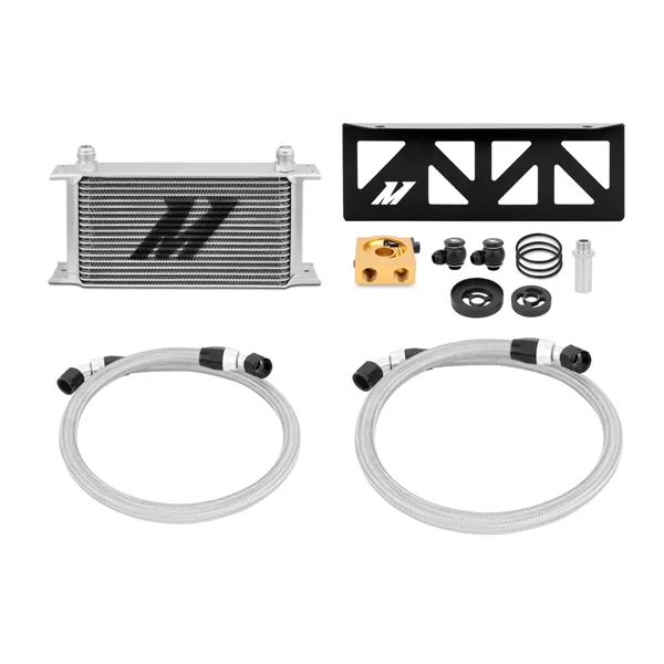 Oil Cooler Kit, Silver, Thermostatic, fits Subaru BRZ/Toyota 86/Scion FR-S 13-21