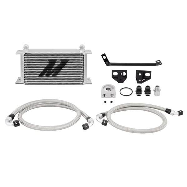 Oil Cooler Kit, Silver, fits Ford Mustang EcoBoost 2015-2017