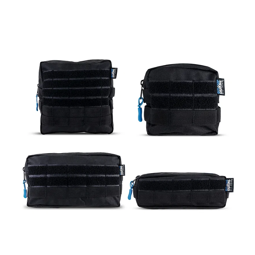 Borne Off-Road BNMP-B-001 Molle Pouch Set, 4-Pack