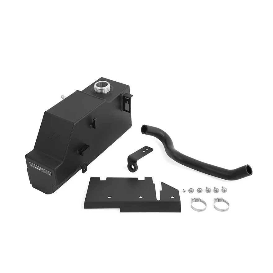 Aluminum Primary Degas Tank, Black, fits Ford 6.7L Powerstroke 2011-2019