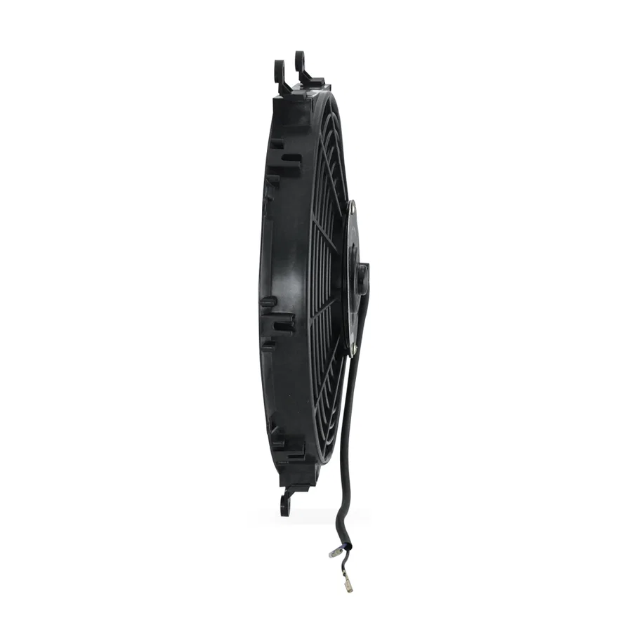 Electric Fan, Slim, Curved Blade, Black, 12 in