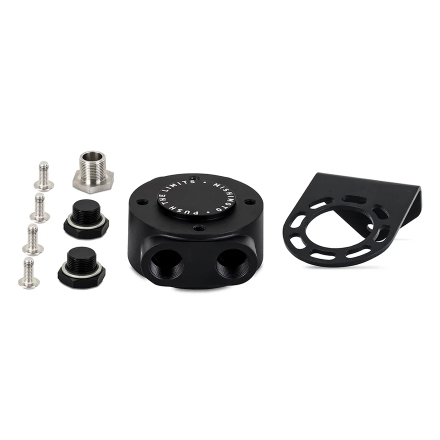 Remote Oil Filter Mount, Black, M22 X 1.5 Filter Thread