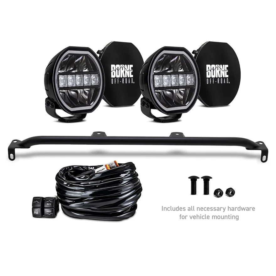 7 Bumper Round Lights, fits Ford Bronco 2021+ w/Modular Bumper