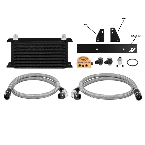 Oil Cooler Kit, Black, Thermostatic, fits Nissan 370Z 2009-2020