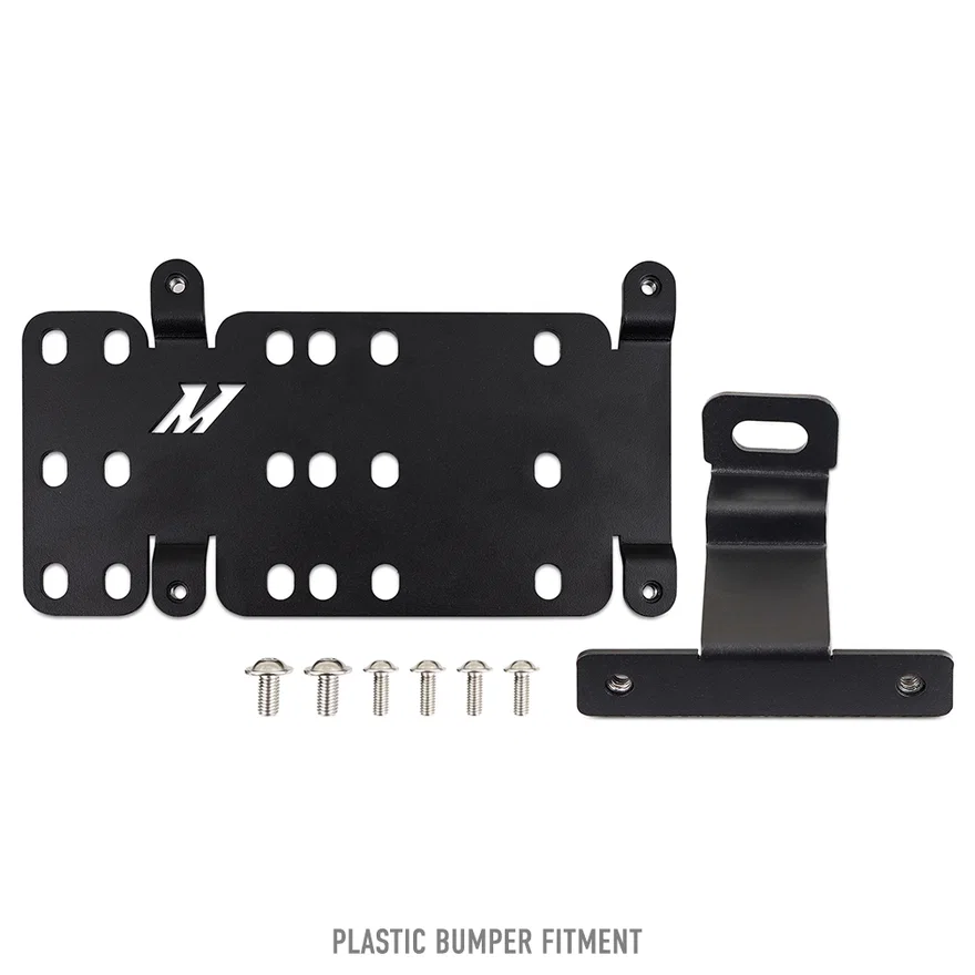 Front Right License Plate Relocation Kit, fits Ford Bronco 2021+, Plastic Bumper