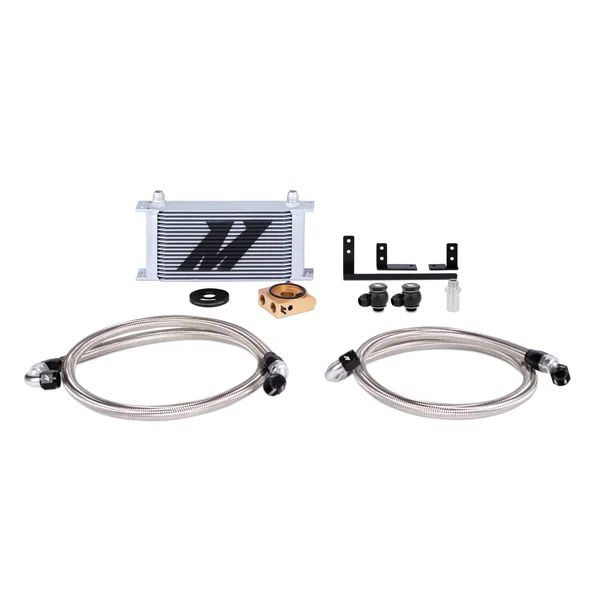 Oil Cooler Kit, Silver, Thermostatic, fits Mazda Miata 2016-2018