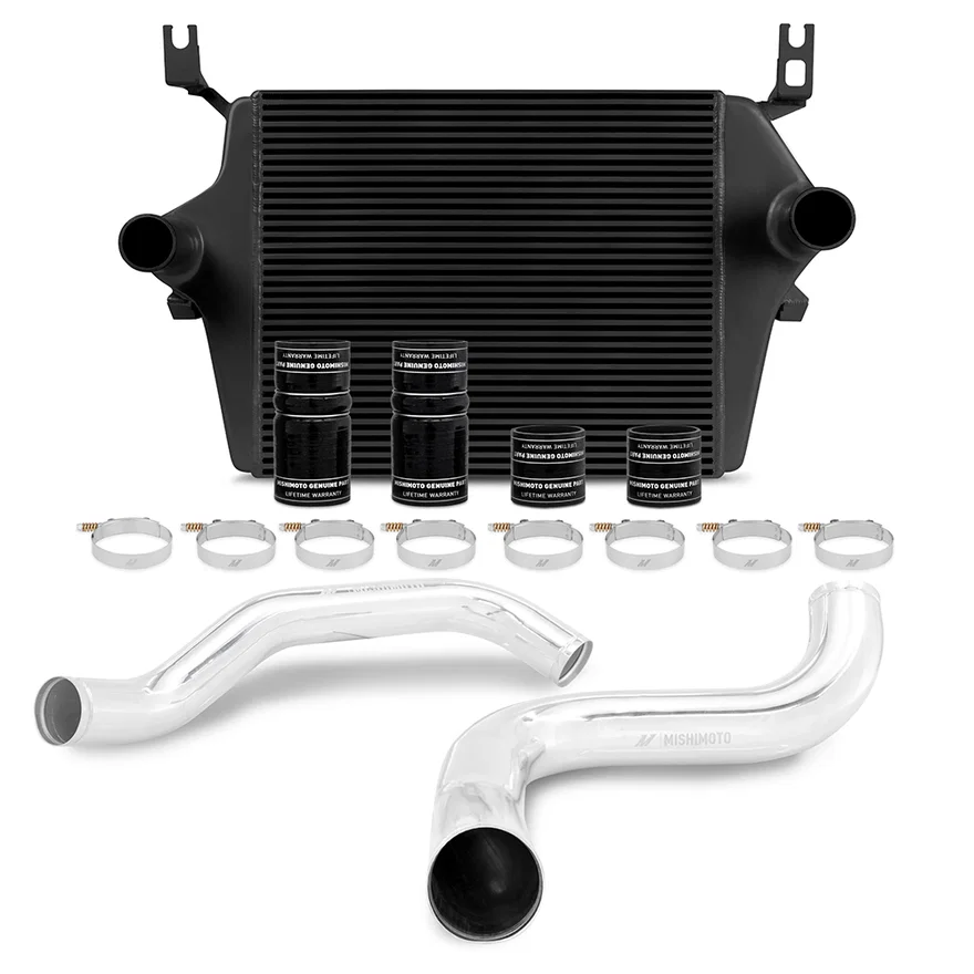 Intercooler Kit, Black/Polished, fits Ford 7.3L Powerstroke 1999-2003
