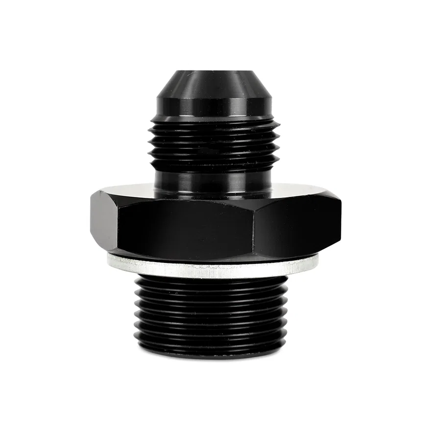 M22x1.5 to -8AN Aluminum Fitting, Black