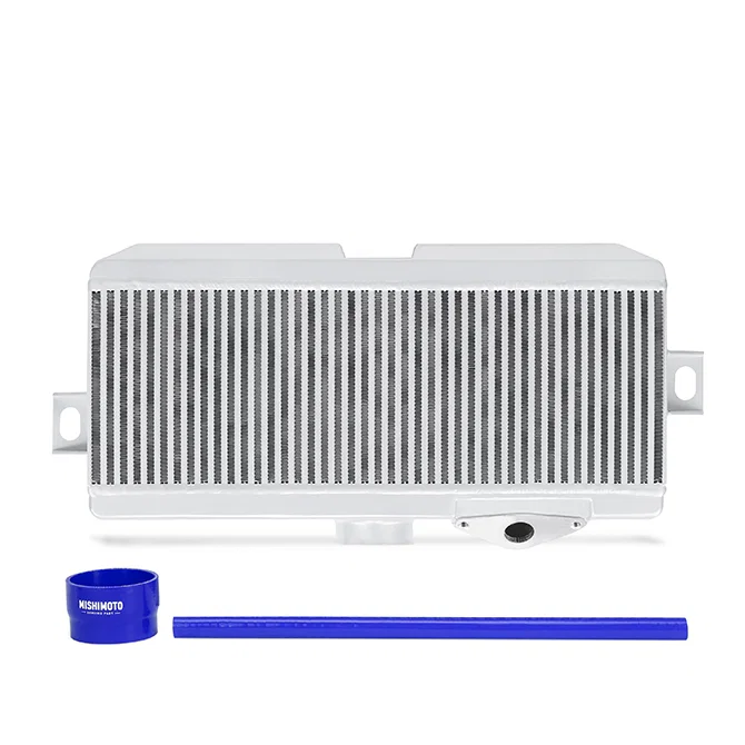 Performance TMIC, Blue Hoses Silver Cooler, fits Subaru WRX STI 2008-2021