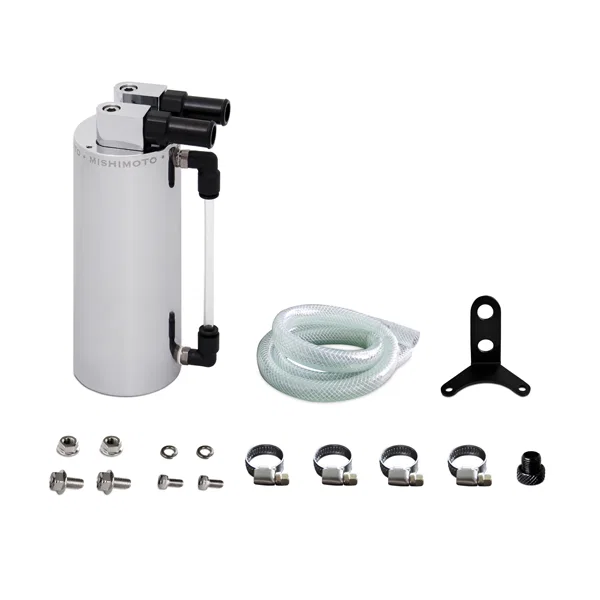 MMOCC-SA Oil Catch Can, Silver, Aluminum, Small