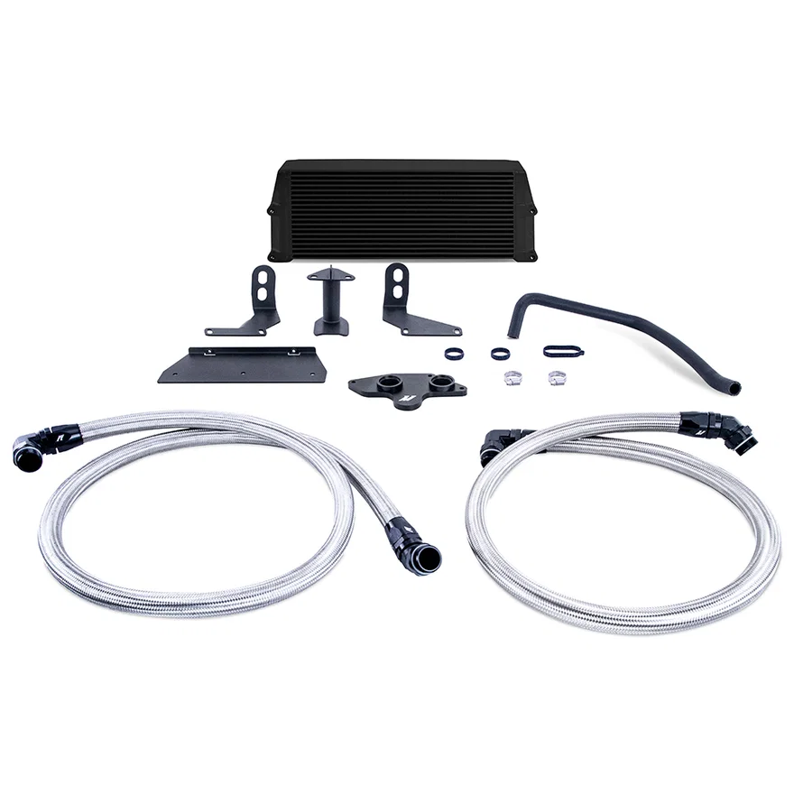 Oil Cooler Kit, Black, fits Ford 6.7L Powerstroke 2011-2019