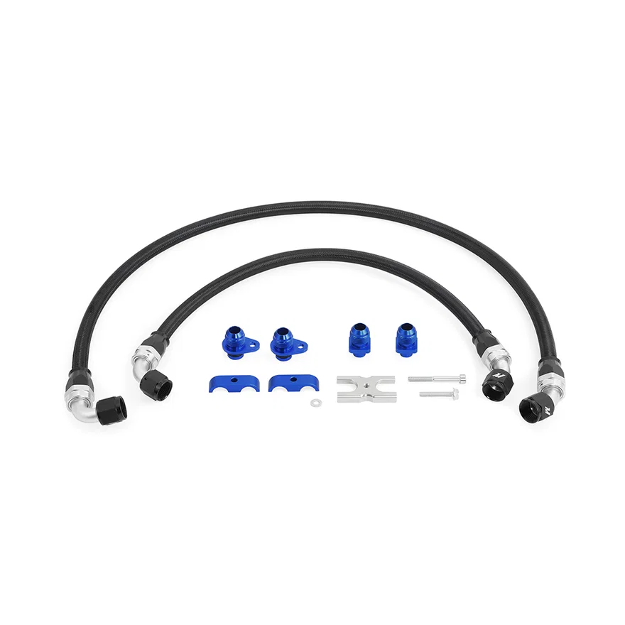 Oil Cooler Line Kit, Black, Nylon, fits BMW F8X M3 / M4 2015-2020