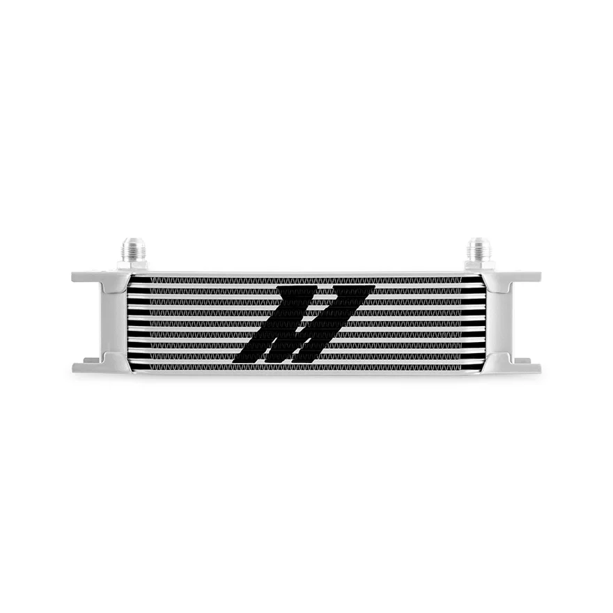 Universal Oil Cooler, 10-Row, Silver, -8AN