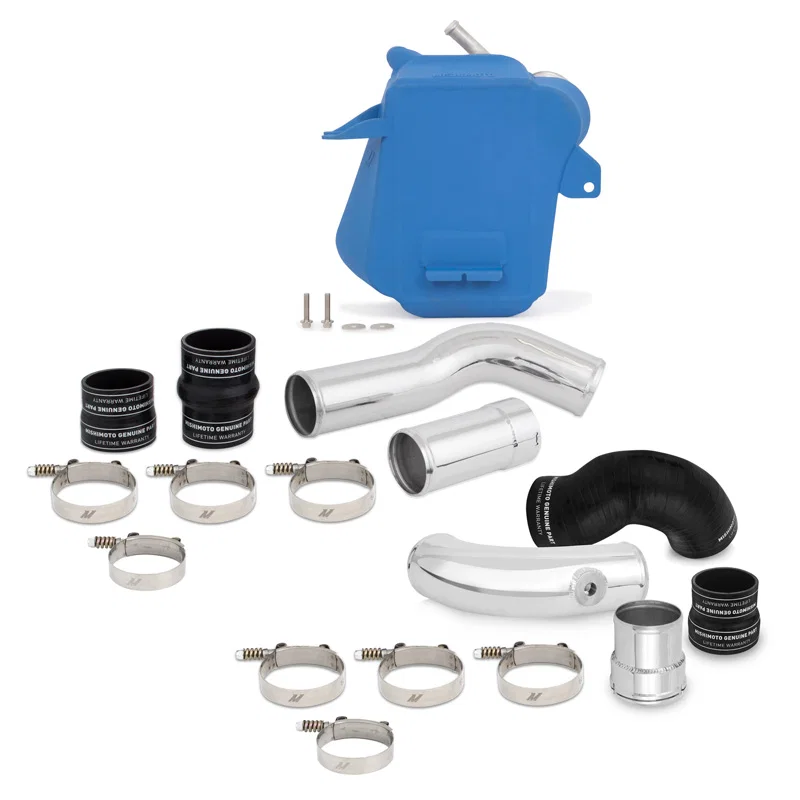Air-to-Water Intercooler Kit, Blue/Polished, fits Ford 6.7L Powerstroke 2011+