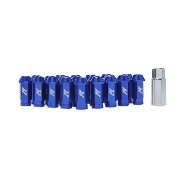 Aluminum Locking Lug Nuts, Blue, M12 x 1.5
