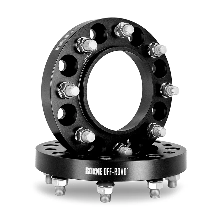 Borne Off-Road BNWS-009-381BK Wheel Spacers, Black, 8x180, 124.1 Center Bore, M14x1.5, 1.50in