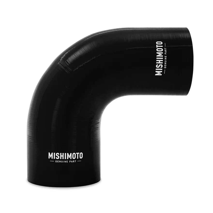90-Degree Transition Coupler, Black, Silicone, 3.00in to 3.75in