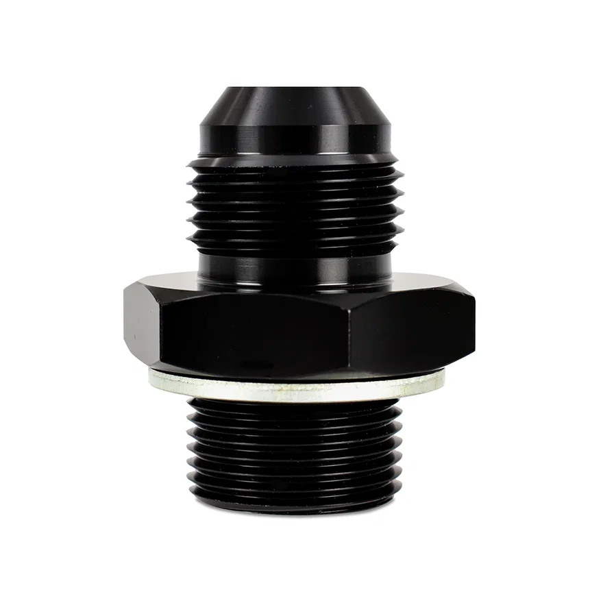 M22x1.5 to -10AN Aluminum Fitting, Black