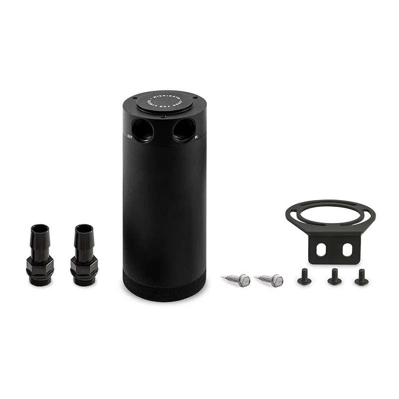 MMBCC-CBTWO-XLBK Baffled Oil Catch Can, Black, 2-Port, XL Compact