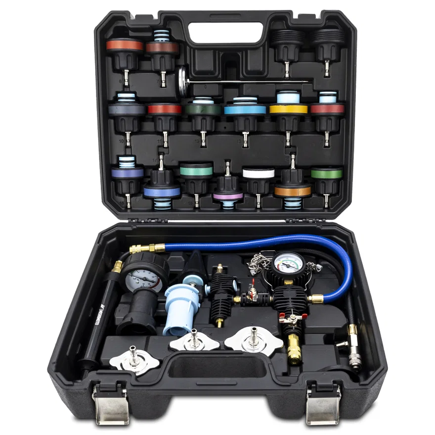 28-Piece Cooling System Pressure Tester and Vacuum Refill Kit