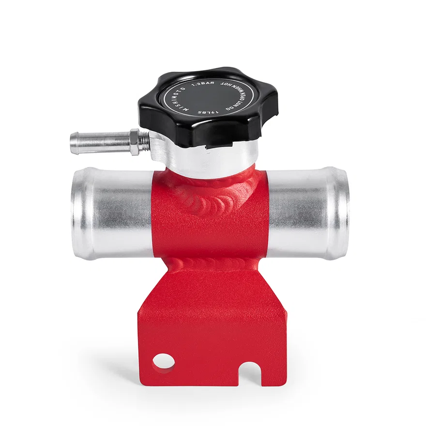 MMFN-EVO-RD Coolant Fill Inlet, Red, fits Mitsubishi Lancer Evo X 2008-2015