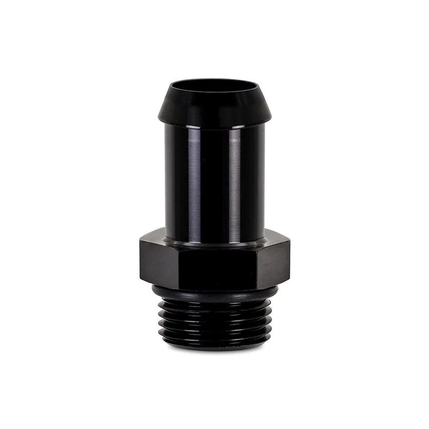 10ORB to 3/4 in Hose Barb Aluminum Fitting, Black