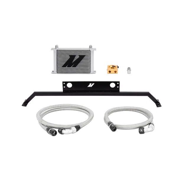 Oil Cooler Kit, Silver, Thermostatic, fits Ford Mustang 5.0L 2011-2014