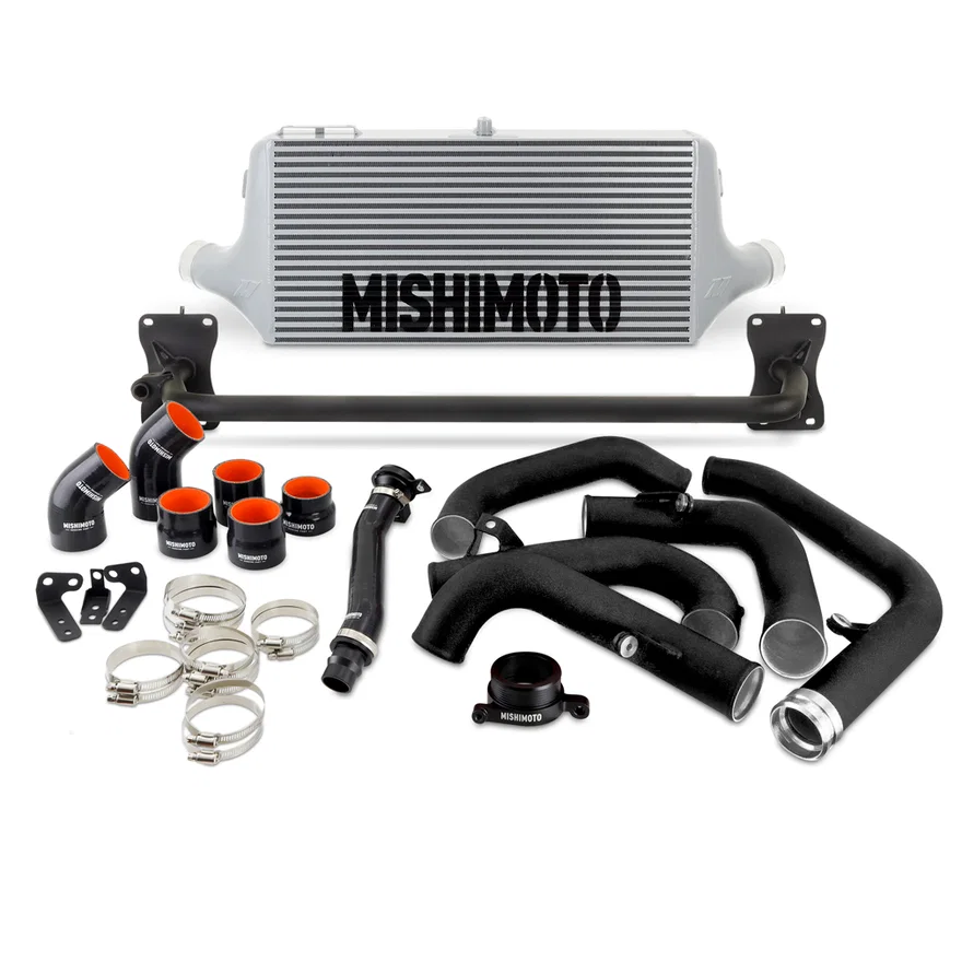 Front Mount Intercooler Kit, Silver/Black, fits Subaru WRX 2022+