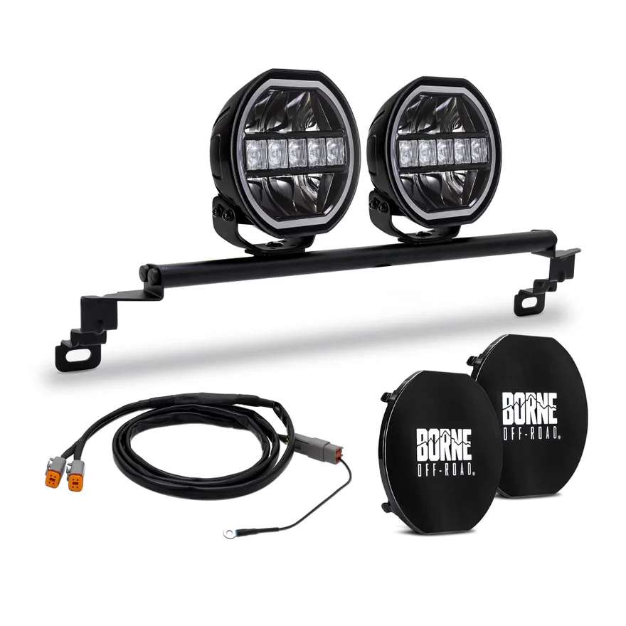 7 Bumper Round Lights, fits Ford Bronco 2021+ w/Standard Bumper and Upfitter