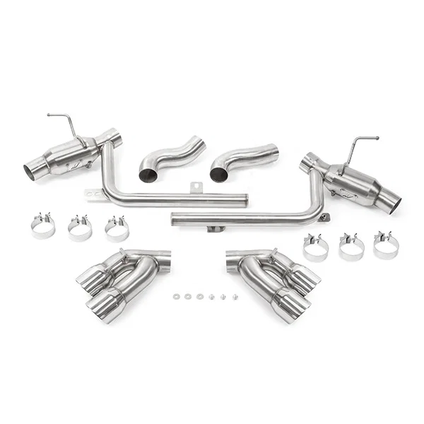 Quad Tip Pro Axle-Back Exhaust, Polished, fits Chevrolet Camaro SS 2016-2024