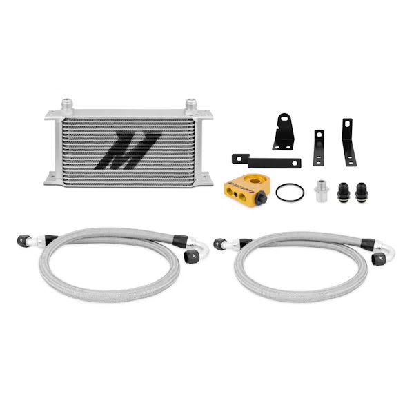 Oil Cooler Kit, Silver, Thermostatic, fits Honda S2000 2000-2009