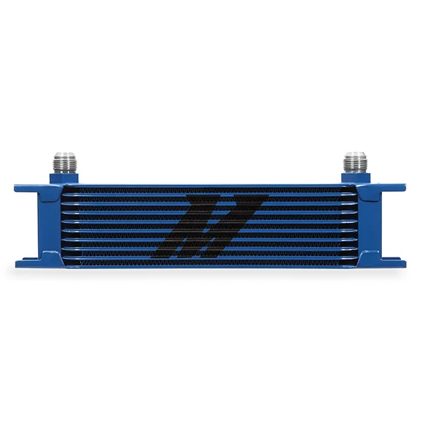 Universal Oil Cooler, 10-Row, Blue