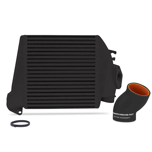 Top-Mount Intercooler, Black Cooler Black Hoses, fits Subaru WRX 2008-2014