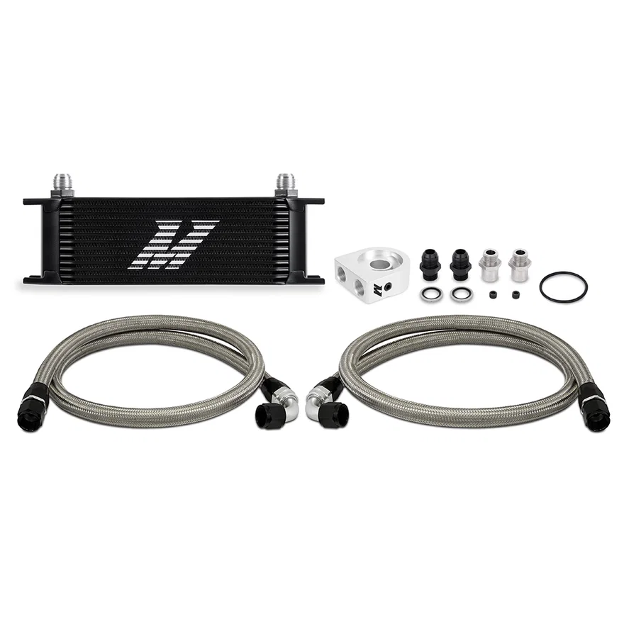Universal Oil Cooler, 13-Row, Black, Kit