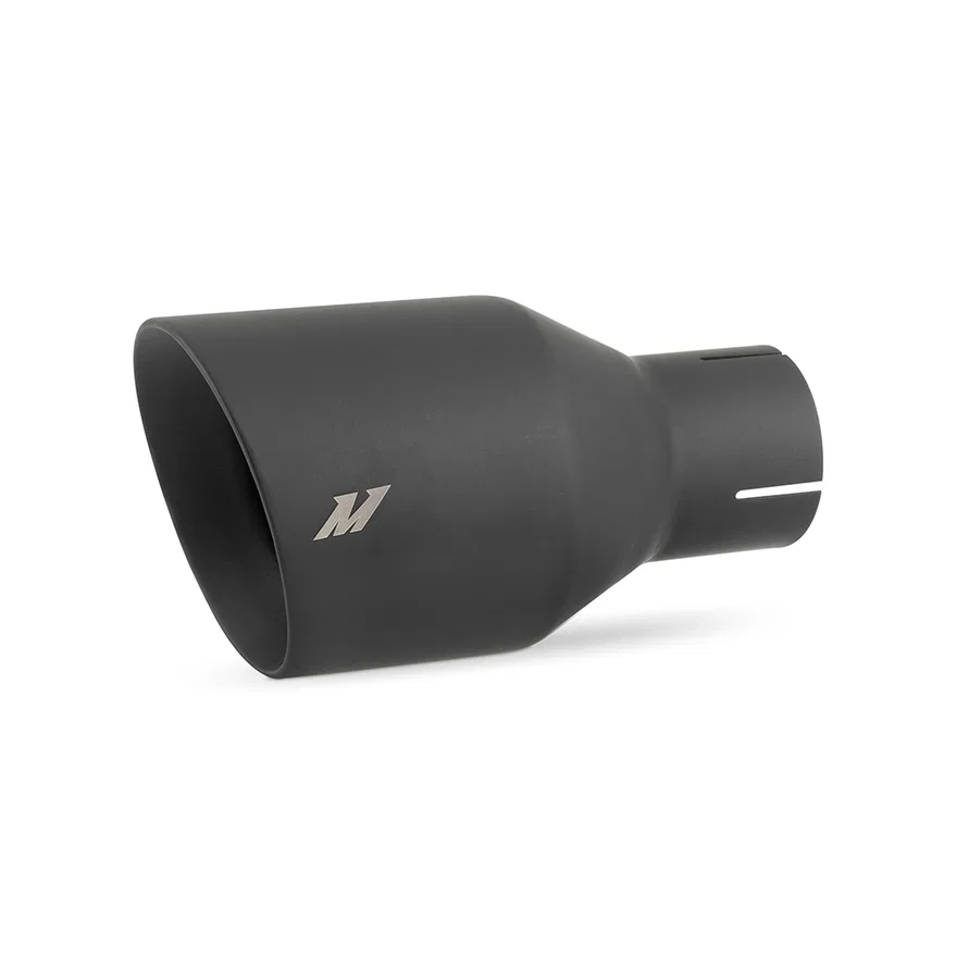 Exhaust Tip, Black, Double Wall, 2.5in Inlet